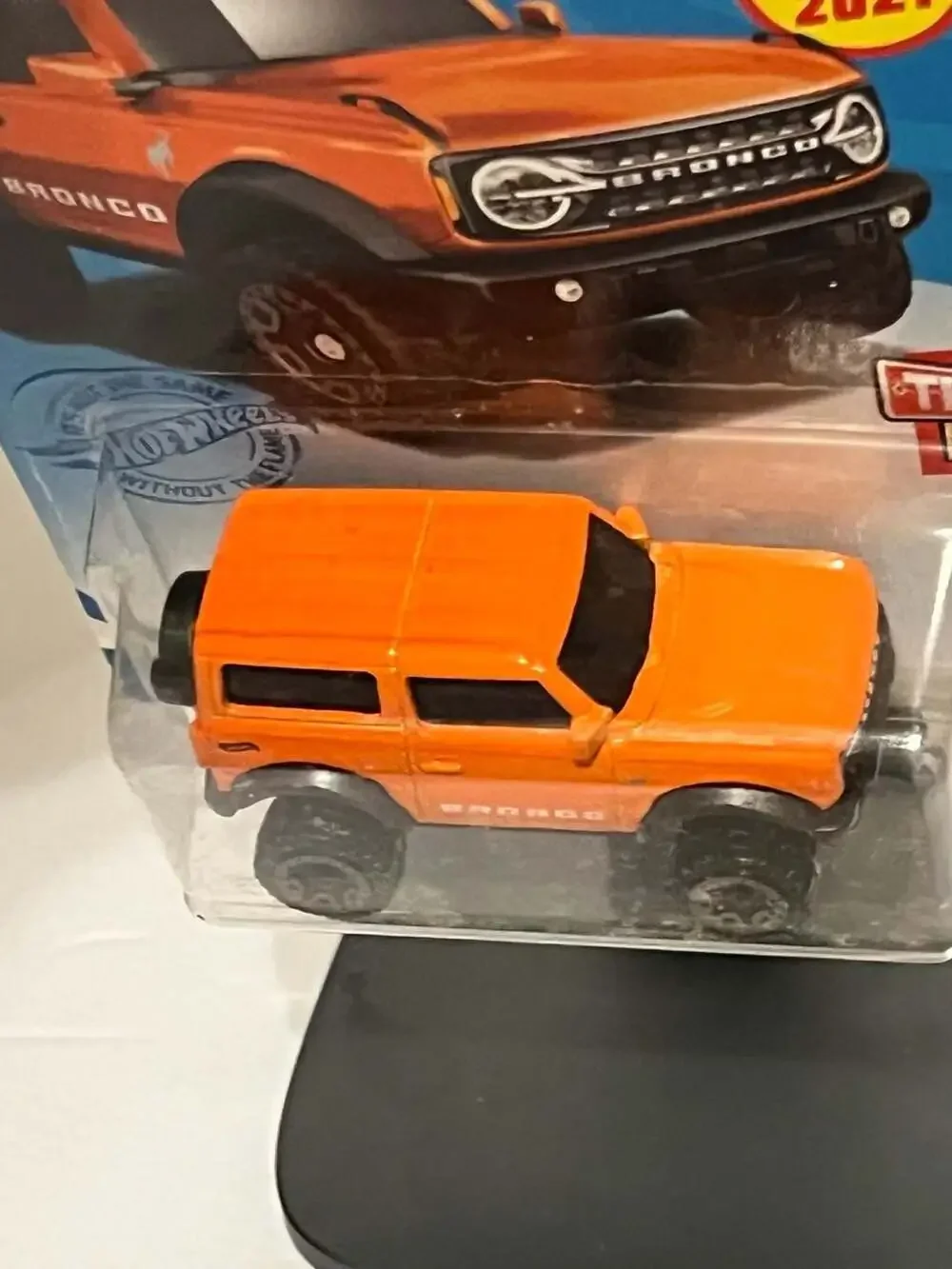 💥Hot Wheels '21 Ford Bronco Orange Then and Now 3/10 Diecast Car